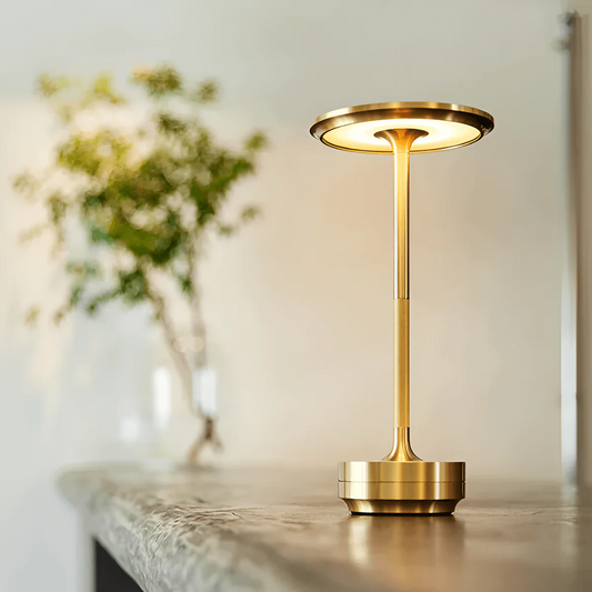 lamp draadloos oplaadbaar goud