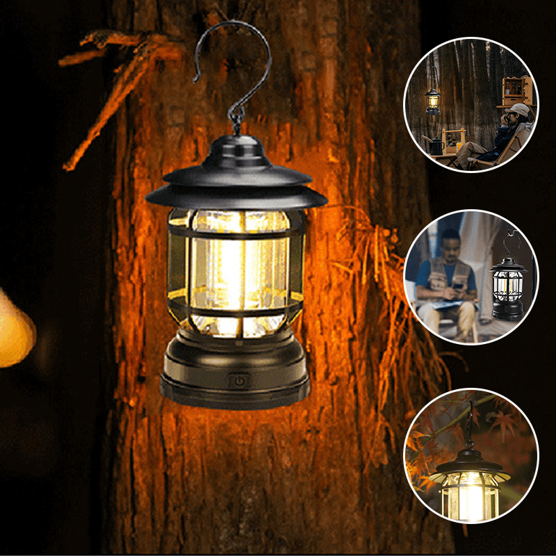 PortaGlow Tuinlamp - Retro Draagbare Lantaarn voor Buitenavonturen