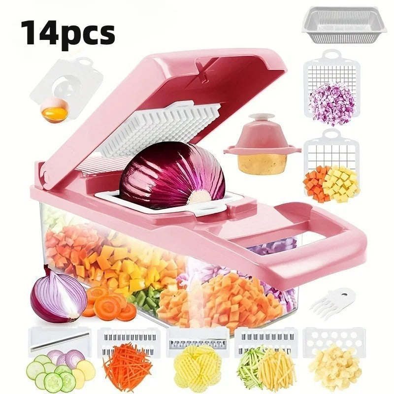 groente snijder set roze