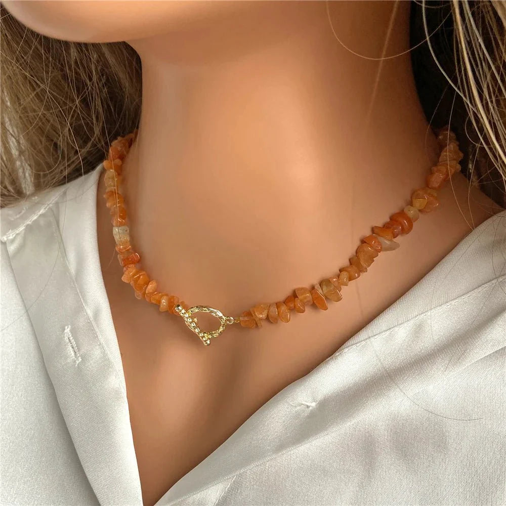 Zenya | Boheemse Ketting met Natuurlijke Halfedelstenen – Heling & Harmonie
