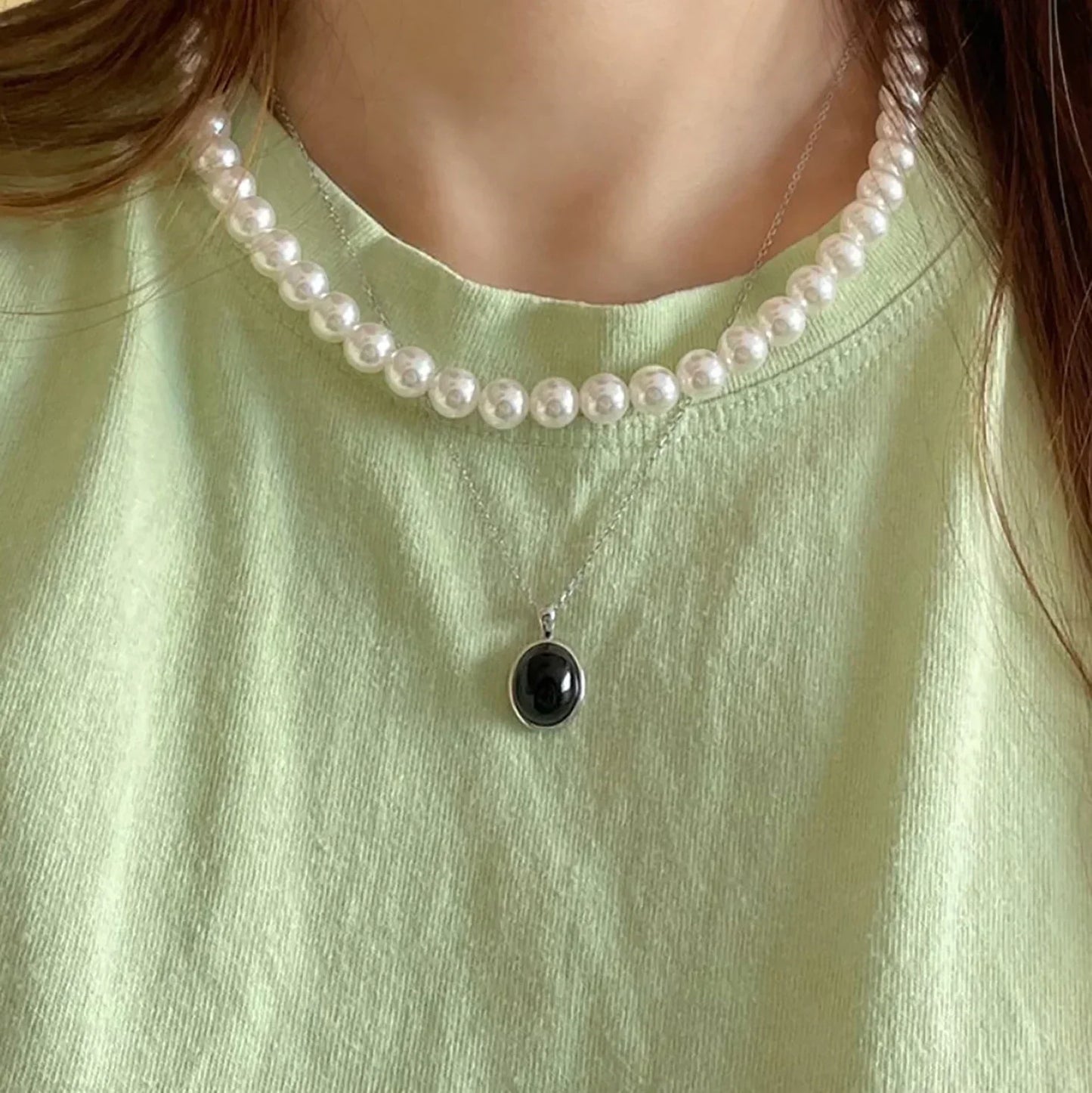 Sarah – Luxe Zwarte Opaal Ketting | Een Statement van Tijdloze Elegantie
