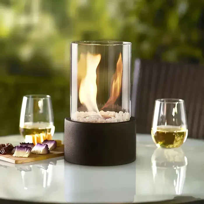 FlameLuxe – Elegante, draagbare tafelvuur lantaarn voor een warme en sfeervolle ambiance