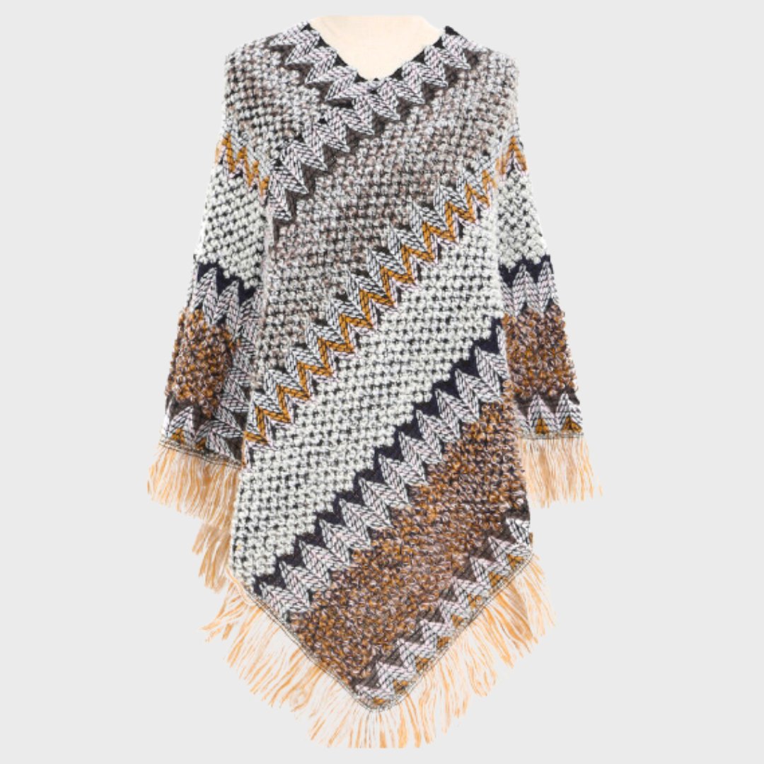 Isara – Elegante Boho Poncho voor Dames