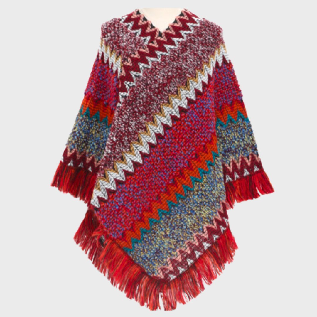 Isara – Elegante Boho Poncho voor Dames