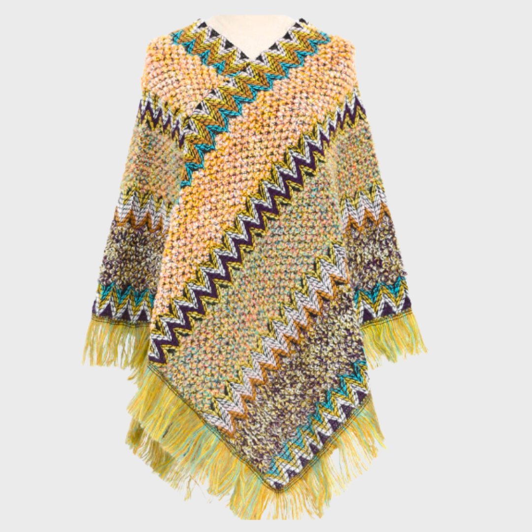 Isara – Elegante Boho Poncho voor Dames