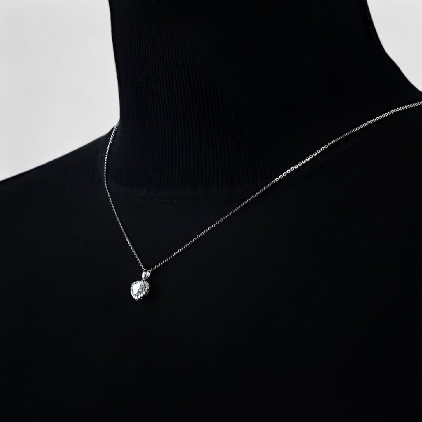 LunaLove Ketting - Luxe Moissanite Hartvormige Hanger Ketting