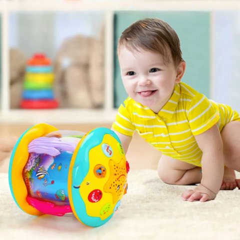 GlowSpin - Baby Speelgoedtrommel met Licht en Geluid