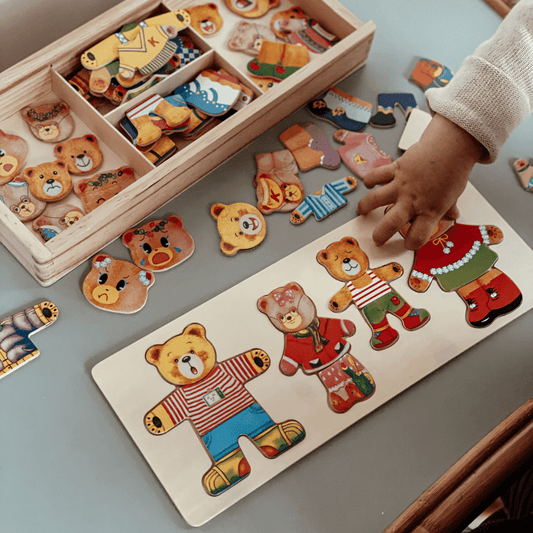puzzel dressup hout 