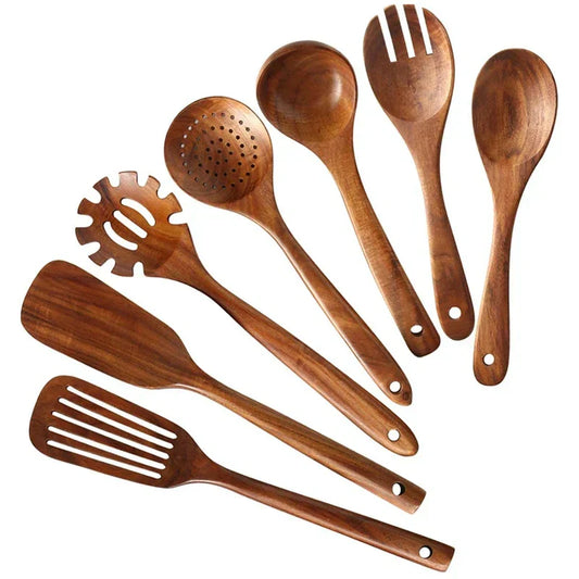 NatureTeak Collection - Teakhouten servies set | Yobi