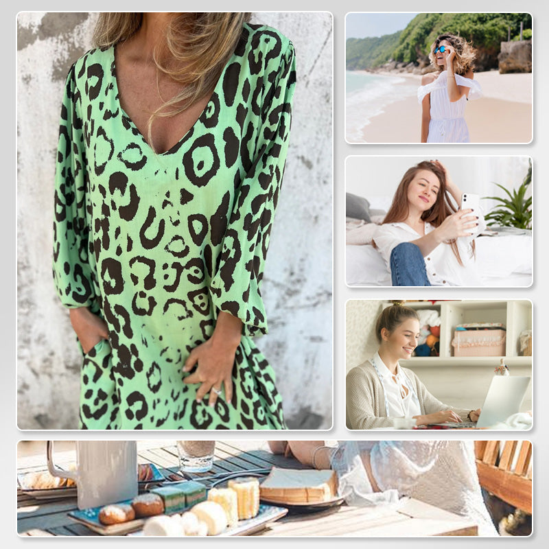 Micha – Elegante V-Hals met Zakken voor Comfort en Stijl