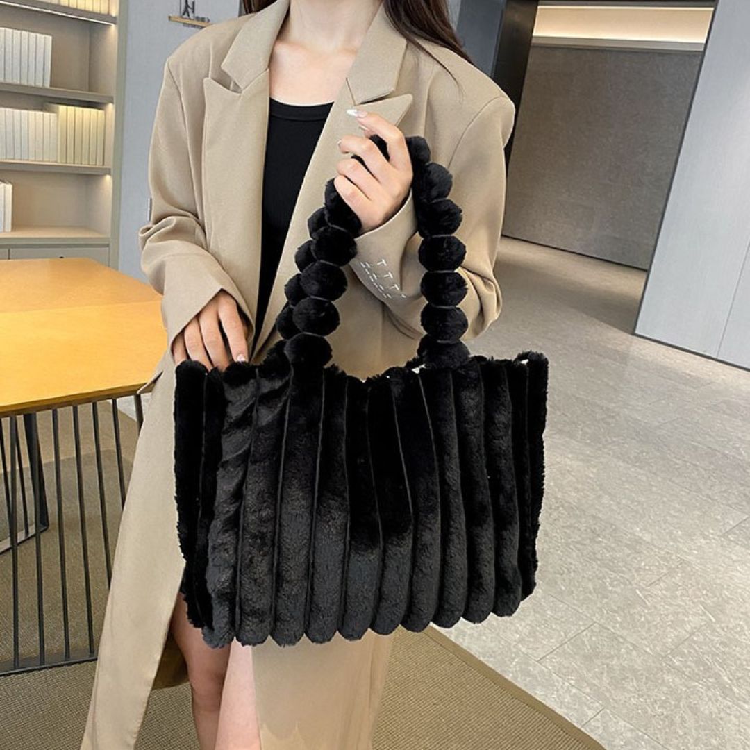 tas fluffy zwart