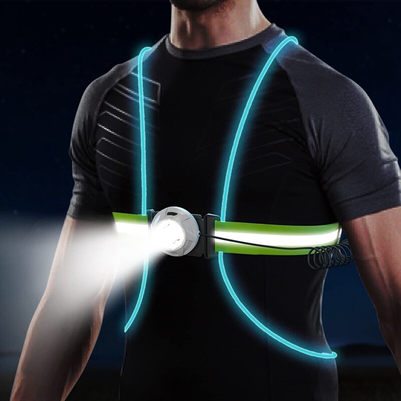 verlicht veiligheidsvest lopen