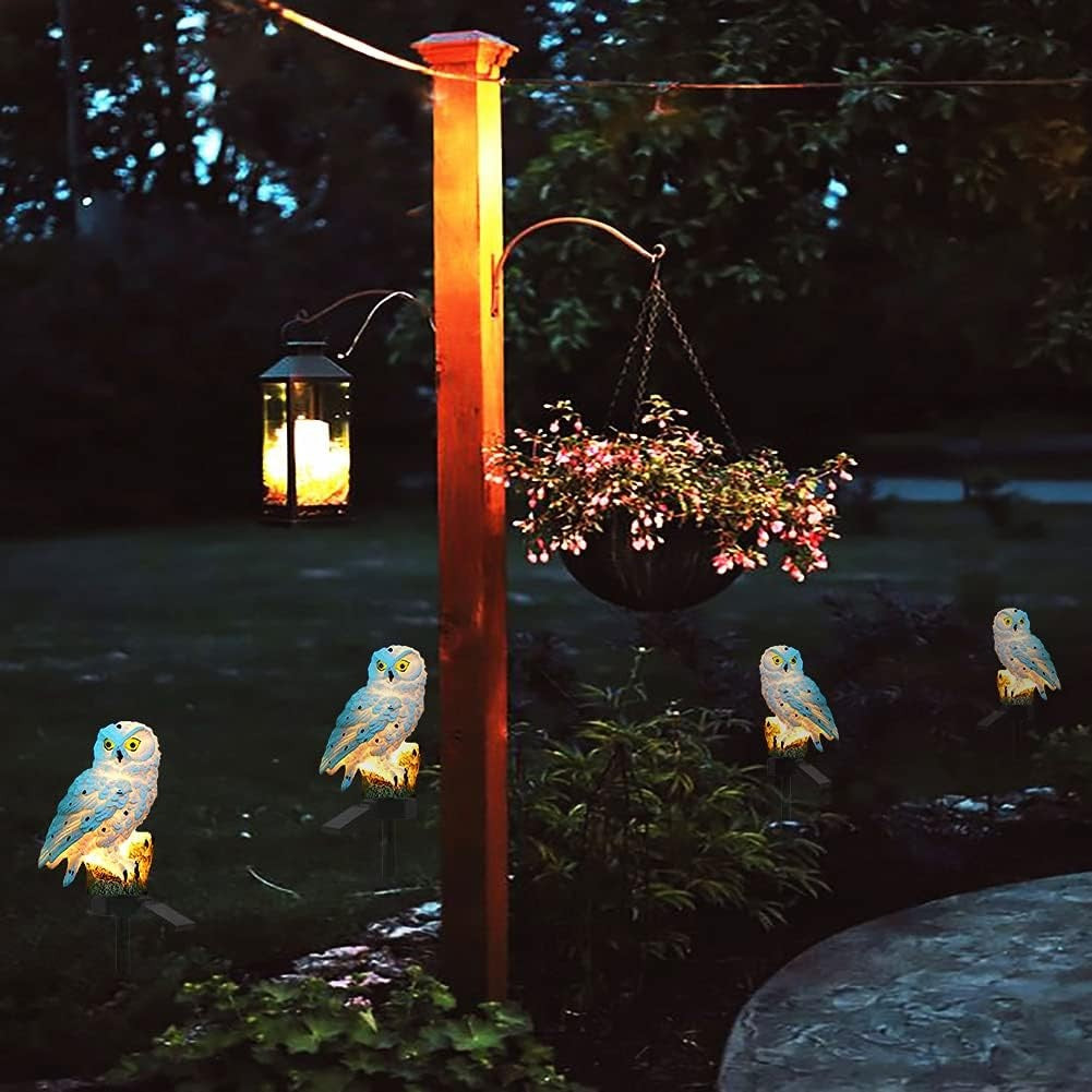 SolarOwl - Elegante Zonne-energie Lantaarn  Uil voor Buiten