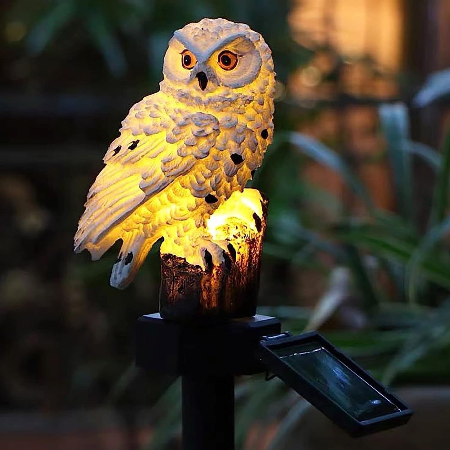 SolarOwl - Elegante Zonne-energie Lantaarn  Uil voor Buiten